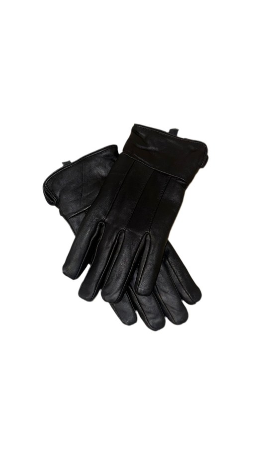 Black Leather Gloves